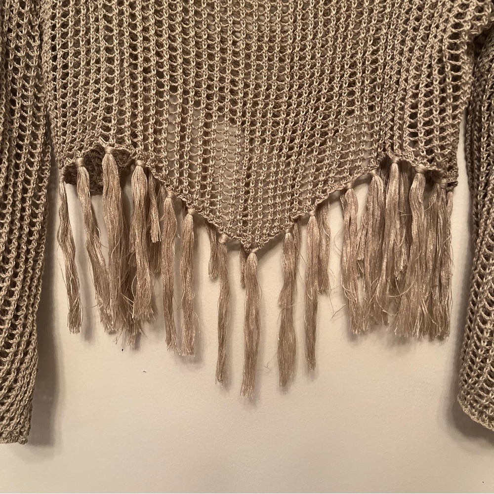 Daytrip Tan Crochet Fringe Top - Picture 2 of 5